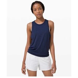 EUC Lululemon Swiftly Relaxed Tank Cosmic Shift Hyper Blue / Black sz: 10